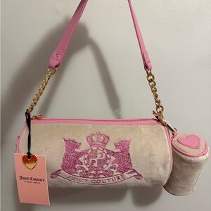 Juicy Couture Pink Twin Dog Barrel Bag